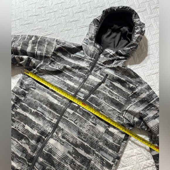 Columbia Grey Pattern Design Spring Fall Lined Waterproof Breathable Jacket Coat - Picture 5 of 12